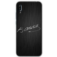 Potkal Hediye Fabrikası Huawei Y6 2019 Kılıf HD Desen Baskılı Arka Kapak - İmza Atatürk