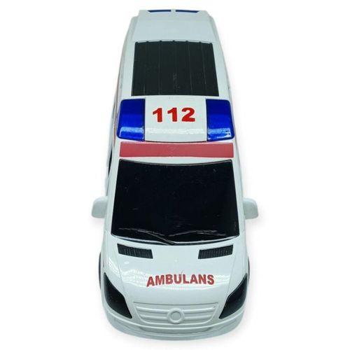 Ambulans Sesli Işıklı Pilli Yerde Gezen - 89-2689B