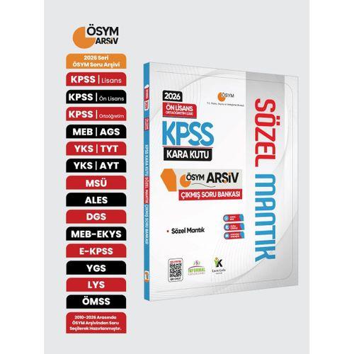 2026 KPSS Önlisans/Ortaöğretim Türkçe Sözel Mantık Kara Kutu ÖSYM Çıkmış Soru Bankası Dijital Çözümlü