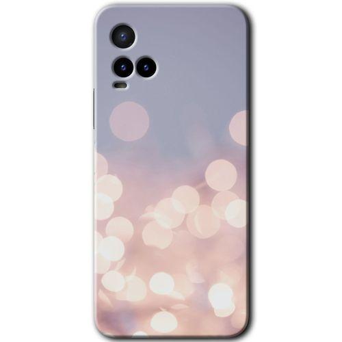 Vivo Y21s Kılıf HD Desen Baskılı Arka Kapak - Blur Lights + Kırılmaz Cam