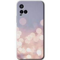 Vivo Y21s Kılıf HD Desen Baskılı Arka Kapak - Blur Lights + Kırılmaz Cam