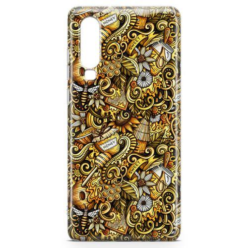 Huawei P30 Kılıf Honey Doodle Arka Kapak Koruma Desenli Full Koruyucu