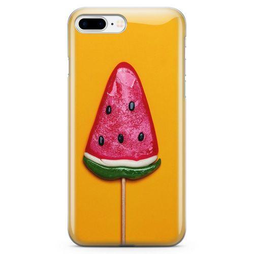 Apple iPhone 8 Plus Kılıf Karpuz Şekeri Arka Kapak Koruma Desenli Full Koruyucu