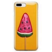 Apple iPhone 8 Plus Kılıf Karpuz Şekeri Arka Kapak Koruma Desenli Full Koruyucu