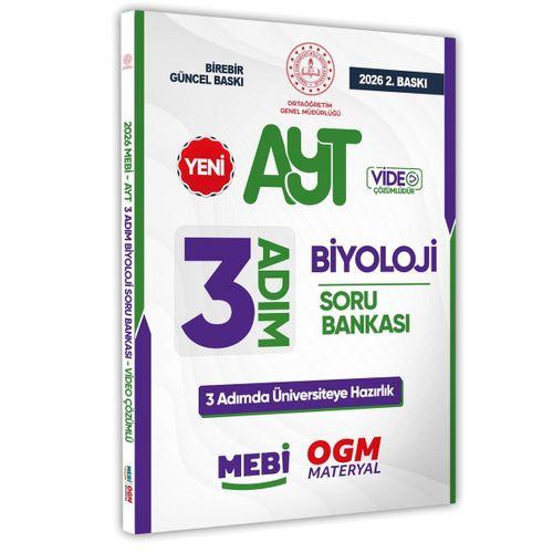 2026 AYT MEBİ-OGM 3 ADIM Biyoloji Soru Bankası RENKLİ A4 Boyut Video Çözümlü BASKI ÜCRETİ