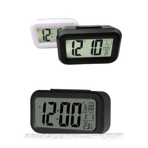 Dijital Masa Saati Termometreli Takvim Çalar Saat Led Ekran Pilli