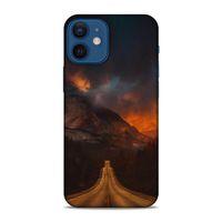 Lopard Apple iPhone 12 Mini Uyumlu Kılıf Gece'S (47) Crystal Flex Kılıf Kızıl Yol