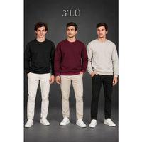 Erkek 3Lü Bisiklet Yaka İçi Şardonlu 2 İplik Düz Uzun Kollu Regular Fit Sweatshirt - Siyah - Bordo - Gri