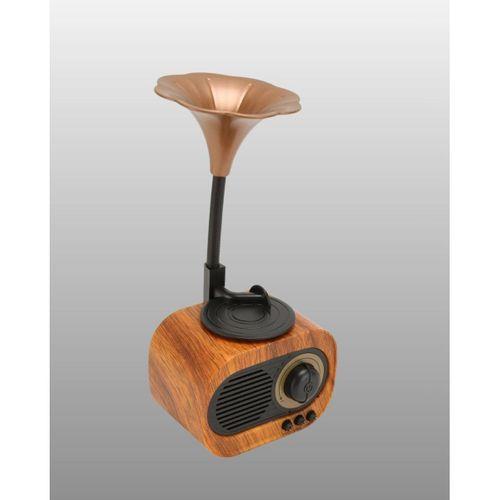 Kablosuz Retro Radyo Hoparlör 5w Güçlü Ses Usb Hafıza Kart Destekli
