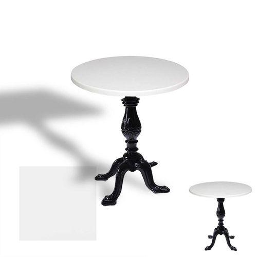 Dockers Çipa 1001 Döküm Ayak Yuvarlak Masa Çap 90cm - (Werzalit, Wermodin ve Allzalit Tabla) - Beyaz