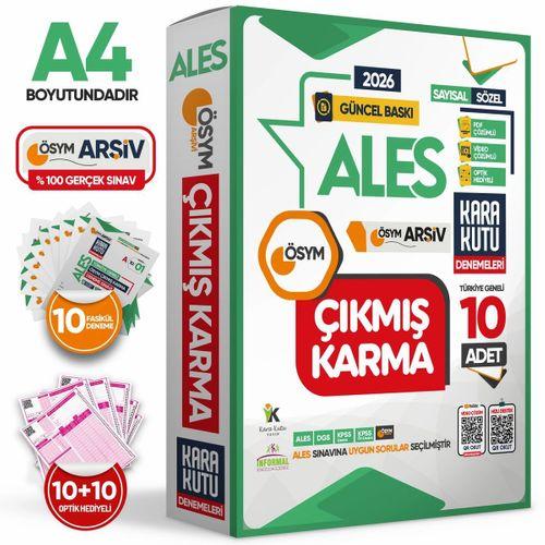 2026 ALES Sayısal-Sözel-TM ÖSYM Çıkmış Karma Kara Kutu 10lu Deneme Paketi Türkiye Geneli D Çözümlü