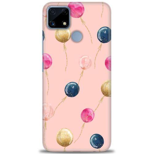 Realme C25 Kılıf HD Baskılı Kılıf - Uçan Balonlar + Tam Ekran Koruyucu