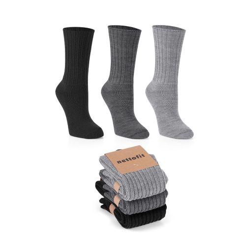 3'lü Kışlık Kadın Yün 'lü Uyku Çorabı SOFT TOUCH