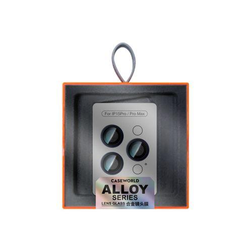 Apple iPhone 15 Pro CaseWorld Alloy Serisi Oleofobik Anti Reflective Kamera Lens Koruyucu