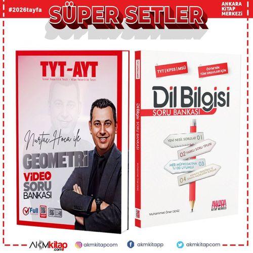 Full Matematik TYT AYT Geometri ve AKM Dil Bilgisi Soru Bankası Seti 2 Kitap