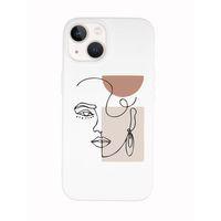 iPhone 14 Uyumlu Women Art Desenli Premium Silikonlu Lansman Telefon Kılıfı