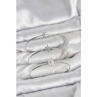 Gümüş Renk Zirkon Taşlı Kutup Yıldızı Model 3'lü Kadın Bileklik Kombini