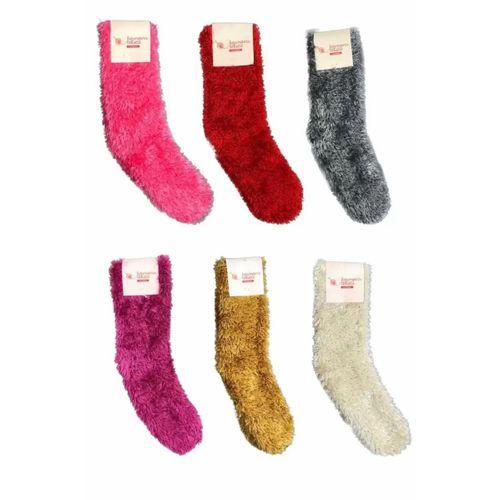 6 Adet Dikişsiz Tüylü Sıcak Tutan Ev Çorabı