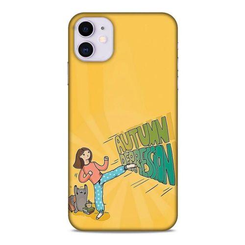 Apple Iphone 11 Kılıf Depresyon (44) Tough Armor Kılıf Mor Kahve