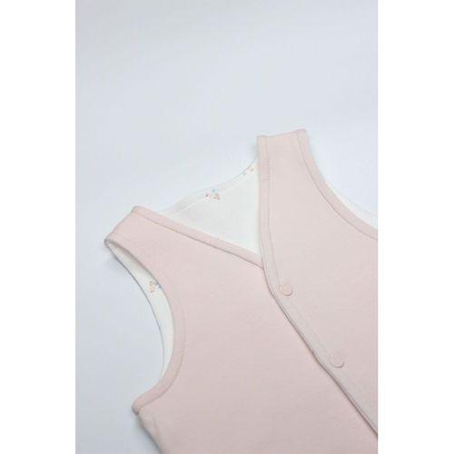 Bistyle Bistyle Grow İn Love Çift Taraflı Bebe Yelek 18102 Pembe Ekru
