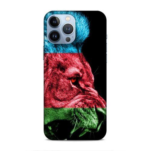 Apple iPhone 13 Pro Max Uyumlu Kılıf Azarbaijan (24) Darbe Emici Kılıf Bayrak Aslan