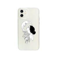 iPhone 12 Moon & Women Tasarımlı Premium Şeffaf Silikon Kılıf