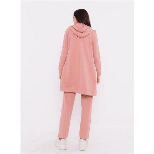 Minimal Kapitoneli Yelekli Spor Üçlü Takım - 70060.034 - Pudra