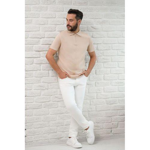 San&Fa Slimfit Fermuar Kapamalı Rayon Kumaş Likralı Polo Yaka T-shirt