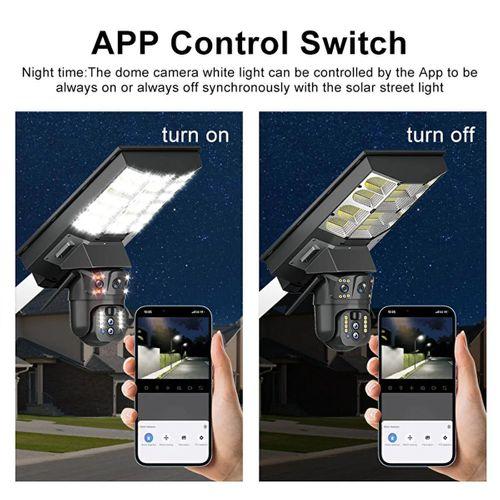 Avenir AV-SL400W 4MP 3.6MM Çift Kameralı Wifi Solar Panelli Sokak Lambası