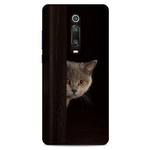 Lopard Xiaomi Redmi K20 Uyumlu Kılıf Kediler (49) Ultra Silikon Kılıf Turuncu Gözler