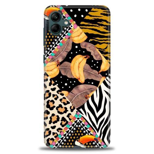 Samsung Galaxy A04 Kılıf HD Baskılı Kılıf - Muz Papağan + Tam Ekran Koruyucu