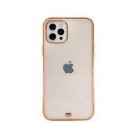 iPhone 12 Pro Premium Electrolize Silikonlu Pembe Telefon Kılıfı