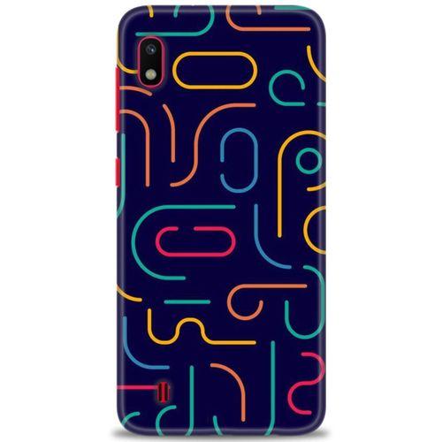 Samsung Galaxy A10 Kılıf HD Baskılı Kılıf - Renkli Çubuklar + Tam Ekran Koruyucu