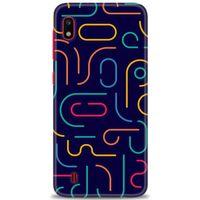 Samsung Galaxy A10 Kılıf HD Baskılı Kılıf - Renkli Çubuklar + Tam Ekran Koruyucu