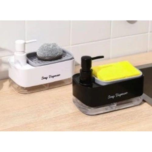 Çift Hazneli Sıvı Sabunluk ve Süngerlik Hazneli