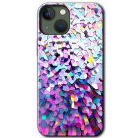 MRCİLETİSİM iPhone 13 Kılıf Kapak - Mosaic Fragments Colorfull +Hayalet Ekran Yandan Gözükmez
