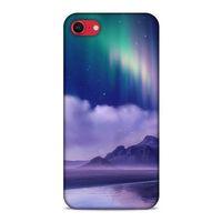 Lopard Apple iPhone SE 2020 Uyumlu Kılıf Gece'S (32) Soft Silikon Kılıf Norveç Kuzey Işıkları
