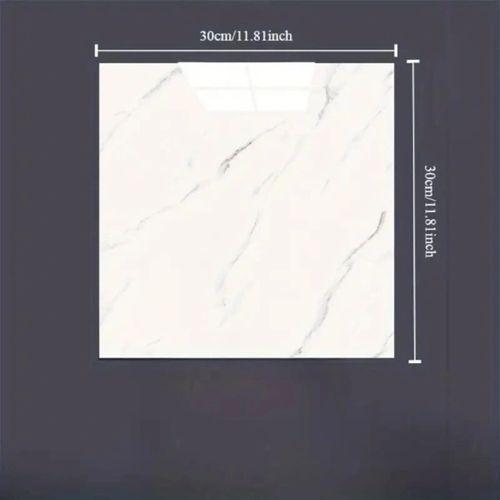 Beyaz Mermer Desenli Alüminyum Plastik Duvar Sticker (30x30)