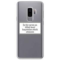 Galaxy S9 Plus Kılıf HD Yazı Baskılı Silikon Arka Kapak - Yazı 11