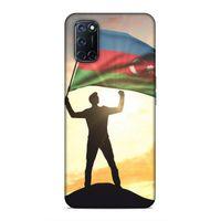 Oppo A52 Uyumlu Kılıf Azarbaijan (3) Kapak Azerbaycan Bayrak