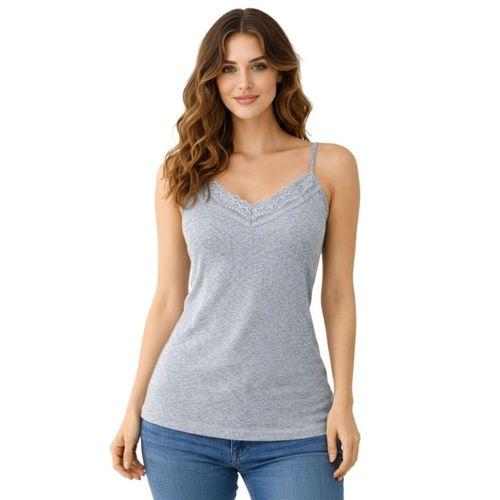 Kadın İp Askılı Renkli Kaşkorse V  Güpürlü Atlet BGL-ST05186