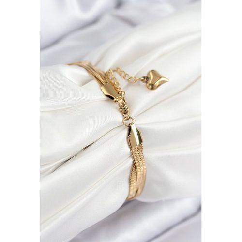 316L Çelik Örgü İtalyan Zincir Model Gold Renk Kadın Bileklik