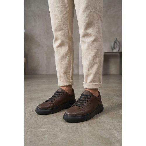 BLF-010 Erkek Sneaker Günlük Casual Spor Ayakkabı Kahverengi Siyah Taban