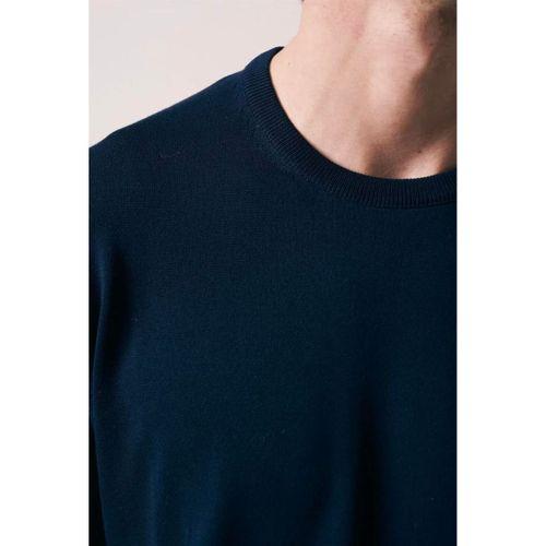 Kwon Bisiklet Yaka Basic Kısa Kollu İnce Triko Erkek T-Shirt - Lacivert