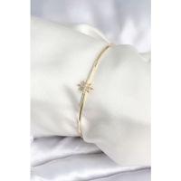 Kutup Yıldızı Figür Pirinç Gold Renk Kadın Bileklik