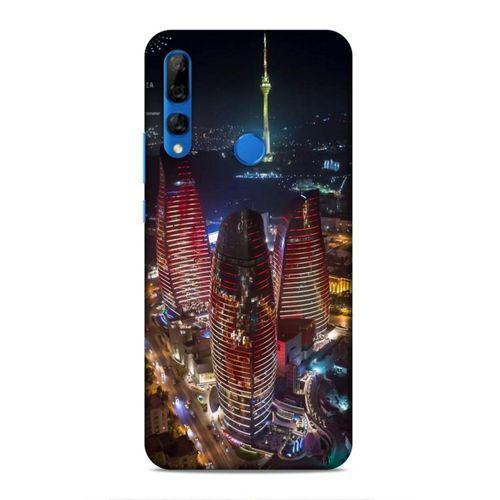 Huawei Y9 Prime 2019 Uyumlu Kılıf Azarbaijan (33) Hybrid Kılıf Kuleler Gece