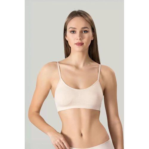 Kadın Ince Askılı Pedli Büstiyer Yarım Atlet Sütyen 3'lü Set.