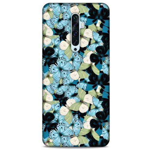 Oppo Reno 2z Kılıf Kelebek Etkisi (26) Tpu Silikon Kılıf Sarı Kırmızı