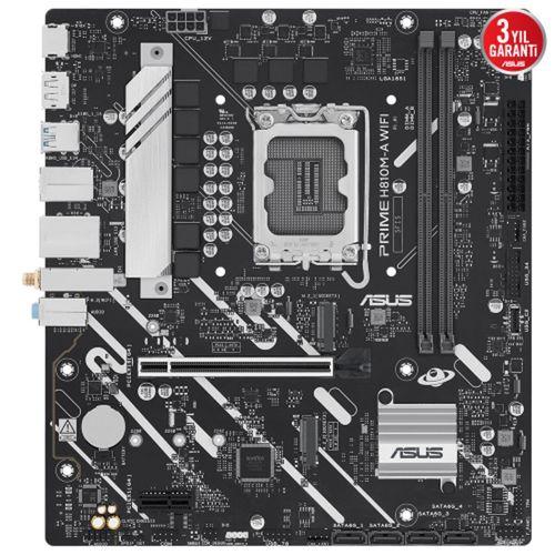 ASUS PRIME H810M-A WIFI, 2xDDR5, 2x M.2, HDMI, DP, Wi-Fi 6, Bluetooth 5.3, Intel Core Ultra CPU(Seri 2), LGA1851 Soket, ATX Anakart
