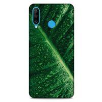 Lopard Huawei P30 Lite Uyumlu Kılıf Bahar (31) TPU Kılıf Nemli Yaprak
